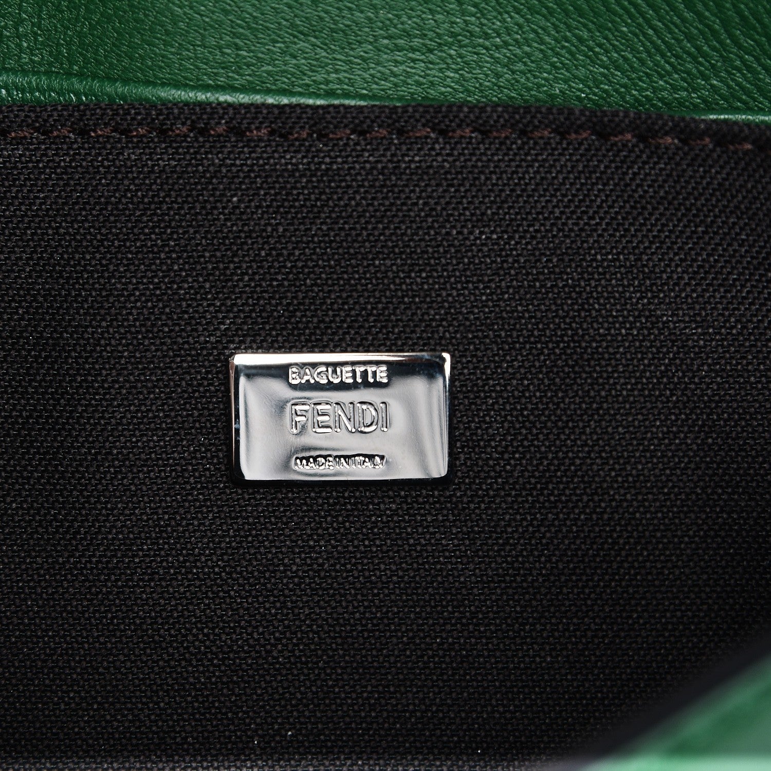 Fendi Nappa Micro Baguette Verde 6 of 8