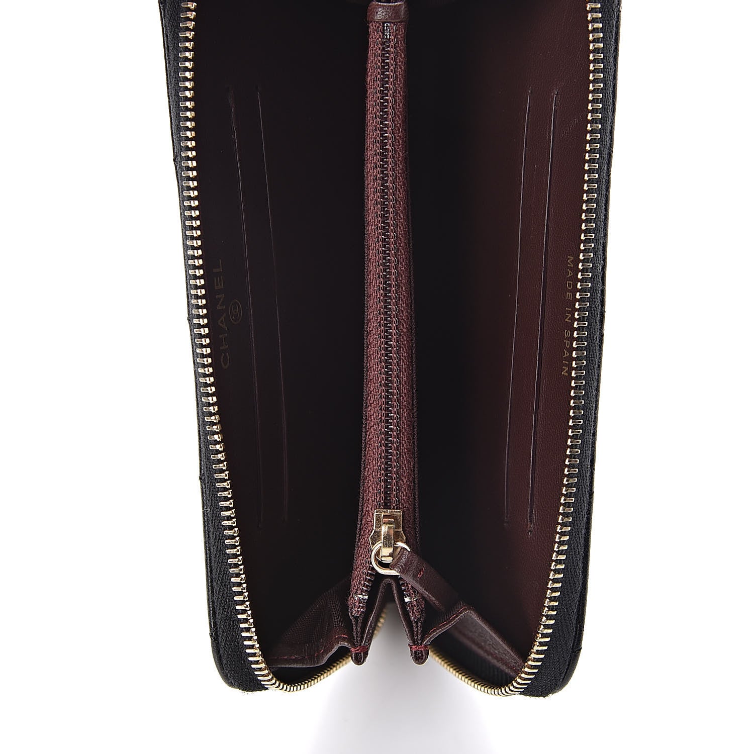 Chanel Lambskin Quilted Small Trendy CC Zip Around Wallet Black 5 of 9