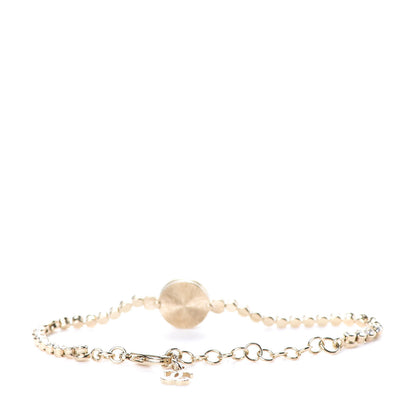 Chanel Crystal CC Chain Bracelet Gold 3 of 6