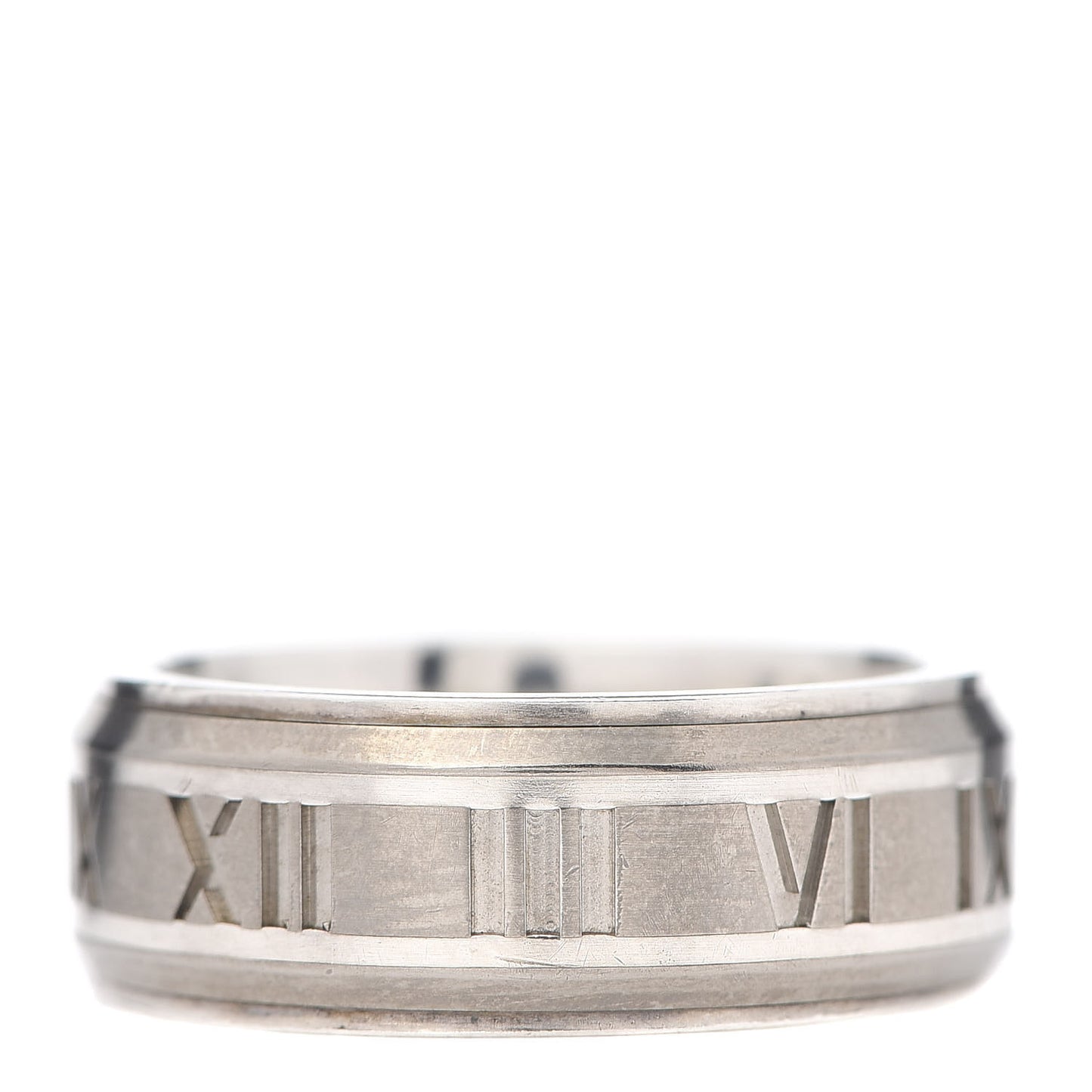 Sterling Silver Titanium Atlas Band Ring 61 9.5