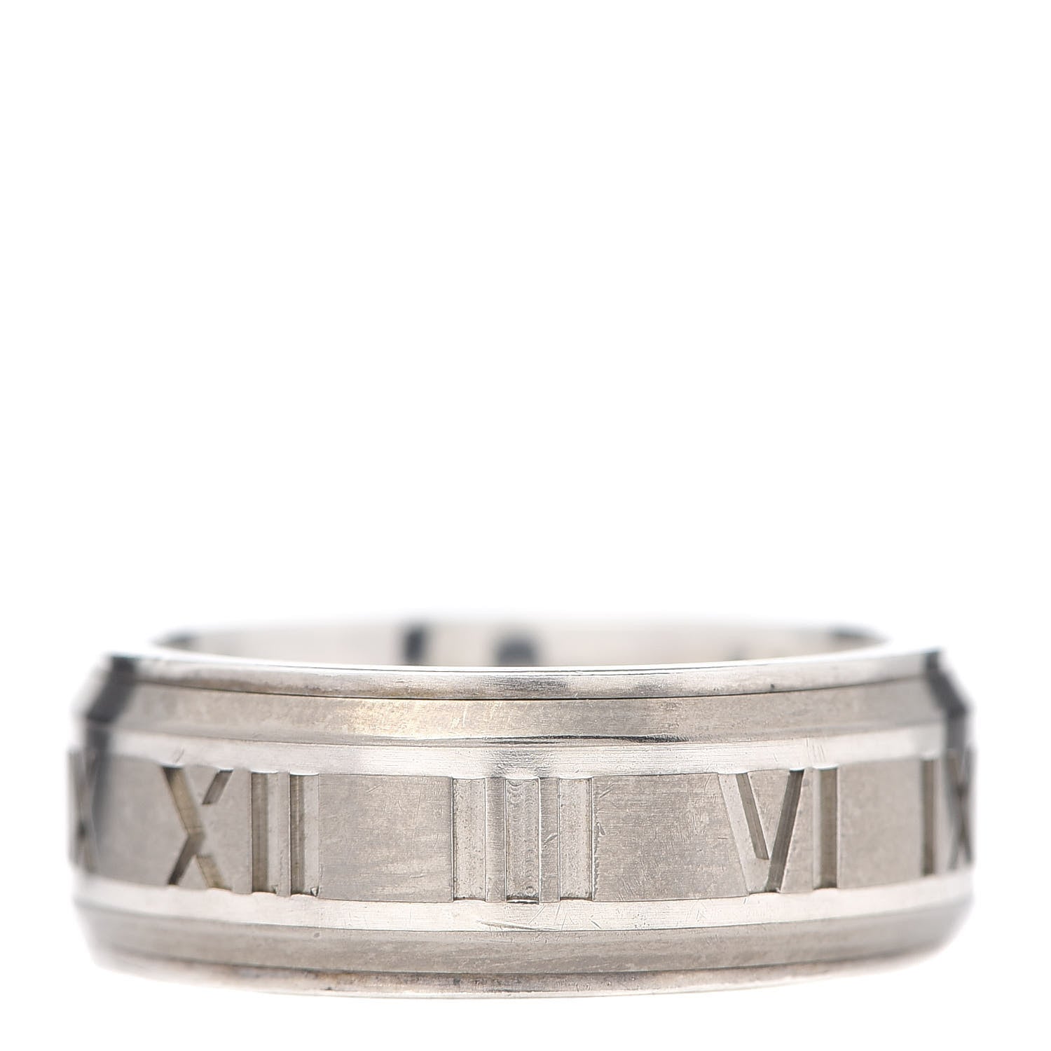 Tiffany Sterling Silver Titanium Atlas Band Ring 61 9.5 3 of 5