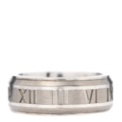 Tiffany Sterling Silver Titanium Atlas Band Ring 61 9.5 3 of 5