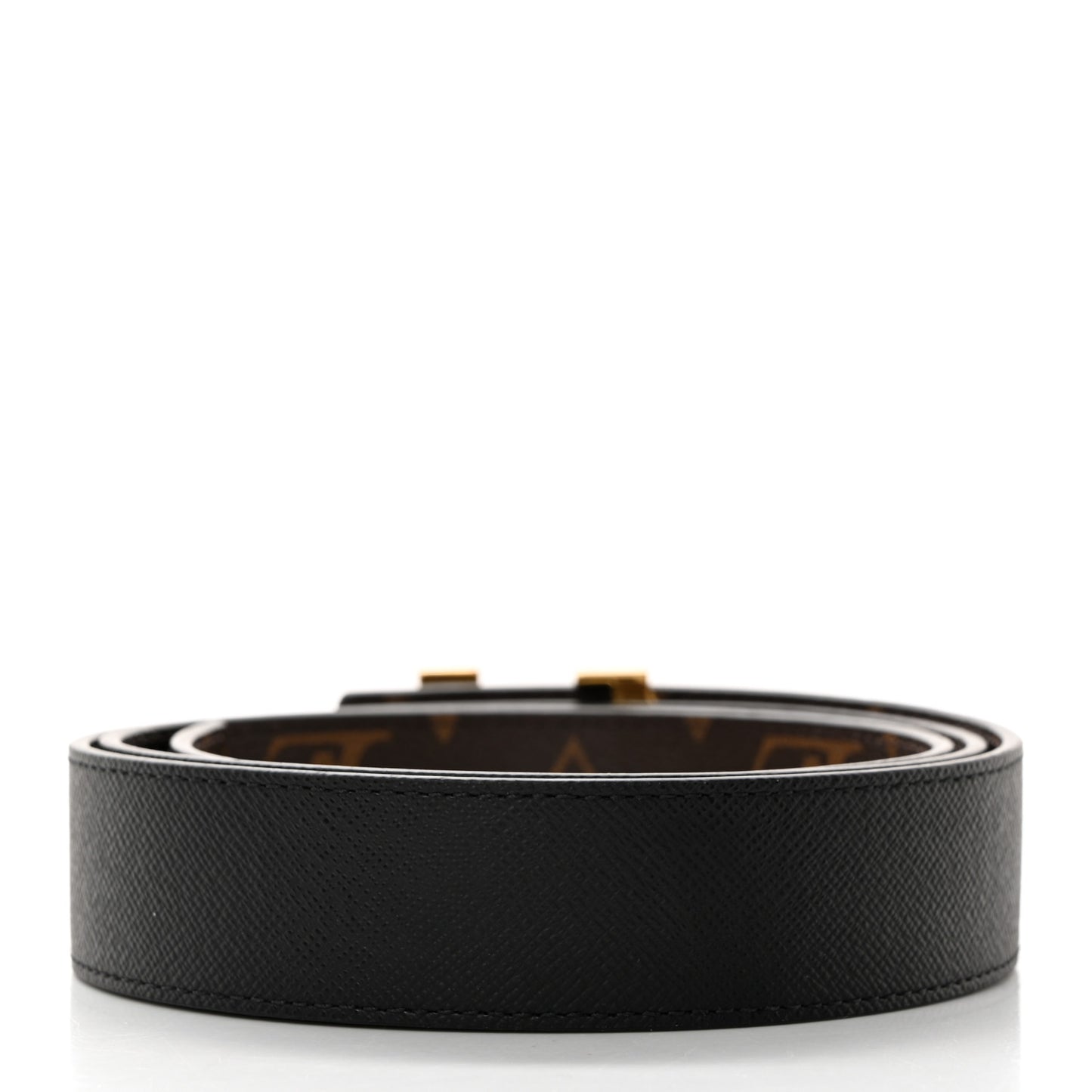Calfskin Monogram 30mm LV Initiales Reversible Belt 90/36 Black