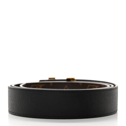 Louis Vuitton Calfskin Monogram 30mm LV Initiales Reversible Belt 90/36 Black 3 of 9
