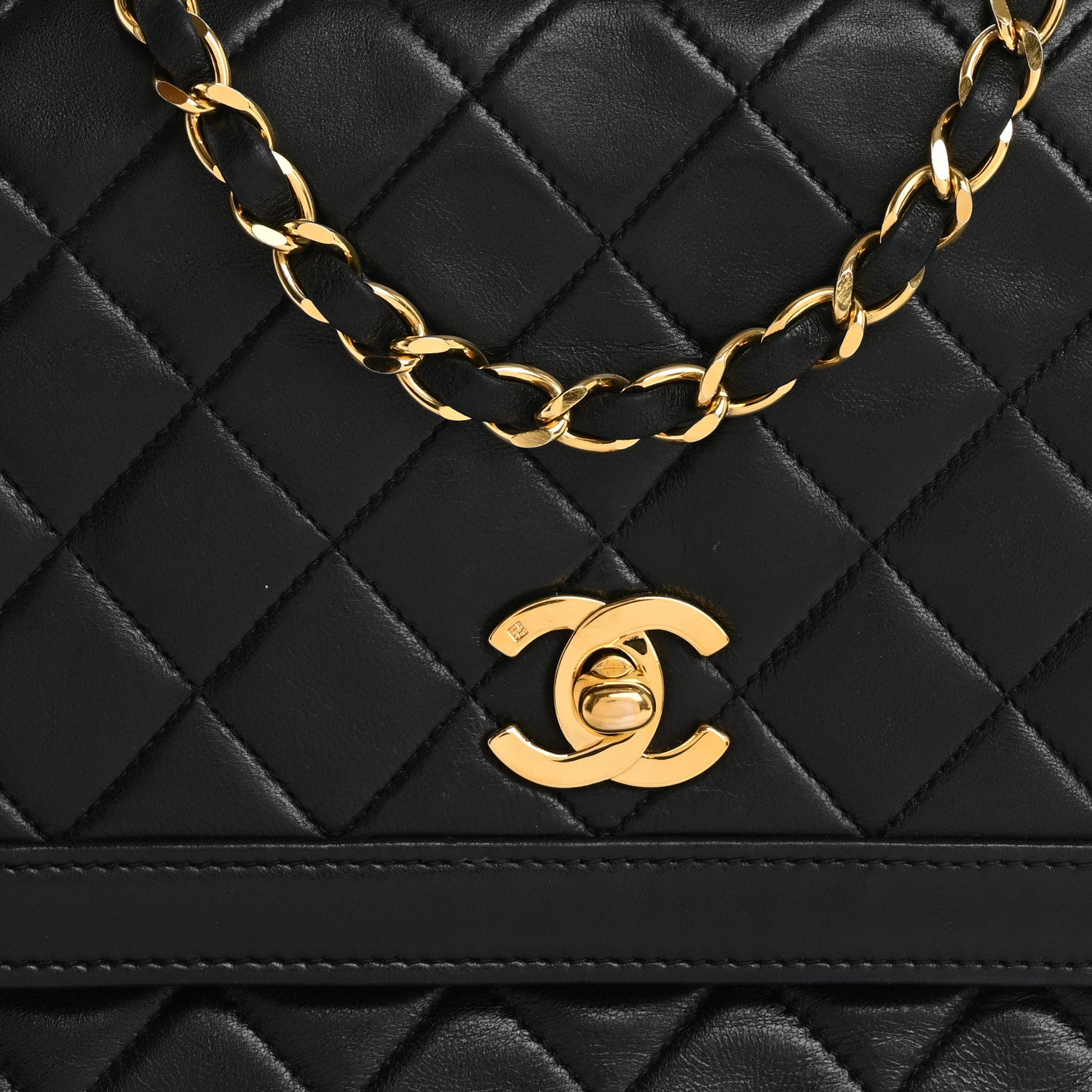 Chanel Lambskin Quilted Medium Single Flap Black 9 of 17