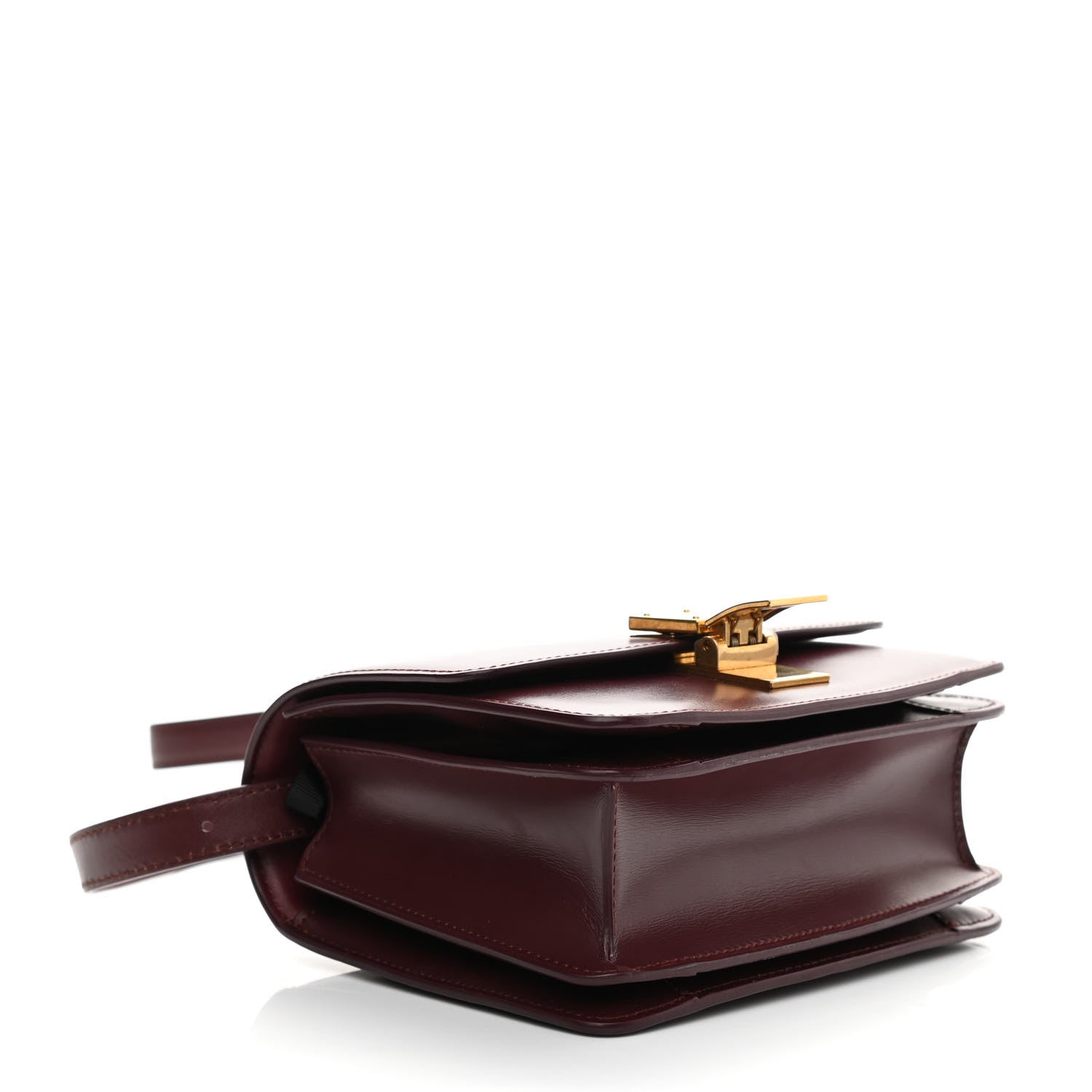 Celine Box Calfskin Small Classic Box Flap Bag Burgundy 4 of 8