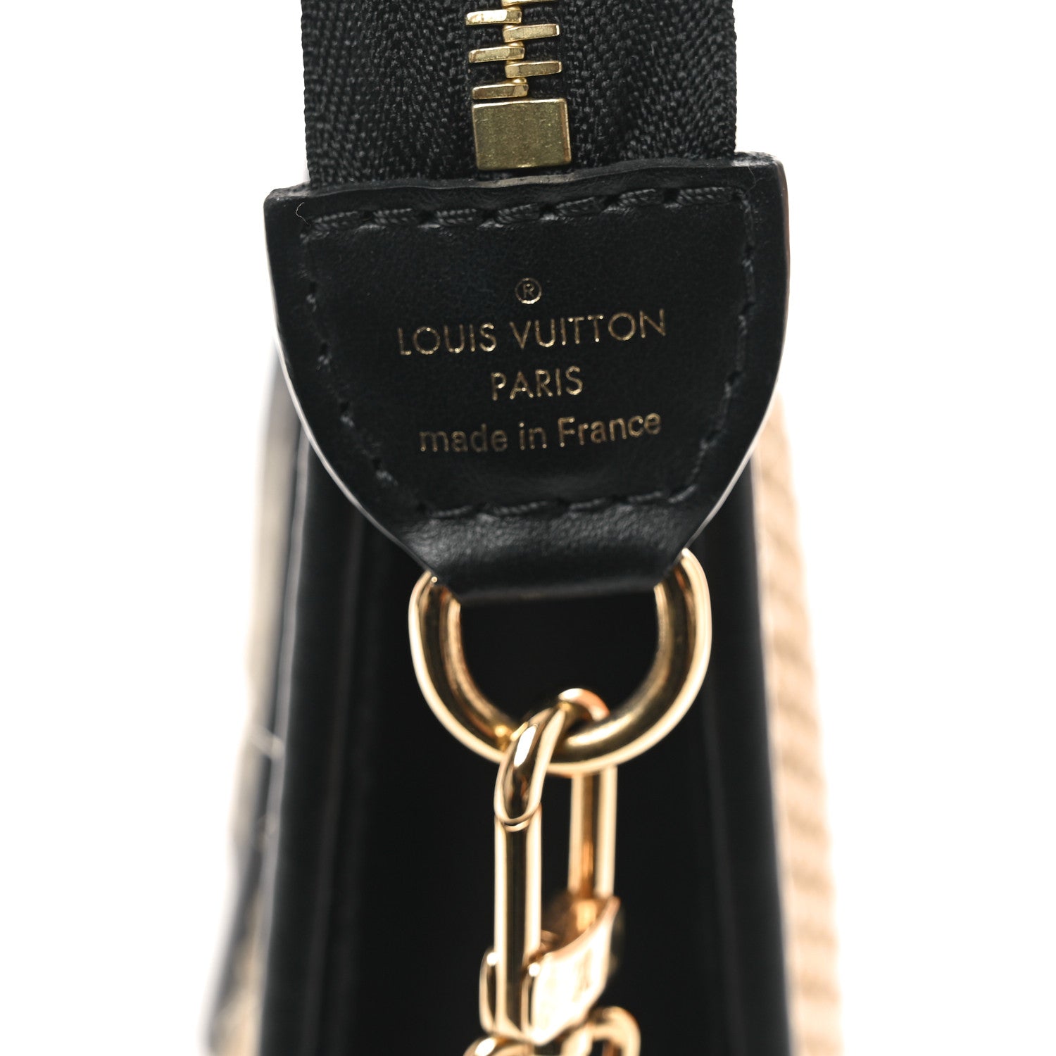 Louis Vuitton Raffia Calfskin Monogram Giant Pouch 6 of 10