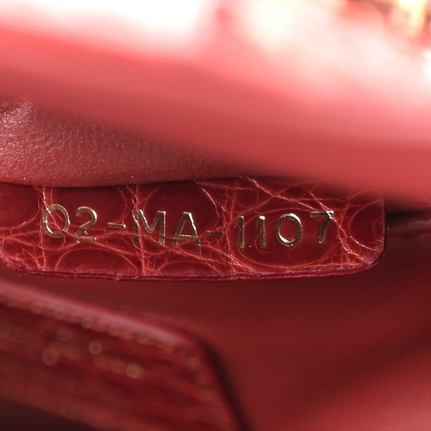 Christian Dior Alligator Mini Lady Dior Red 7 of 10