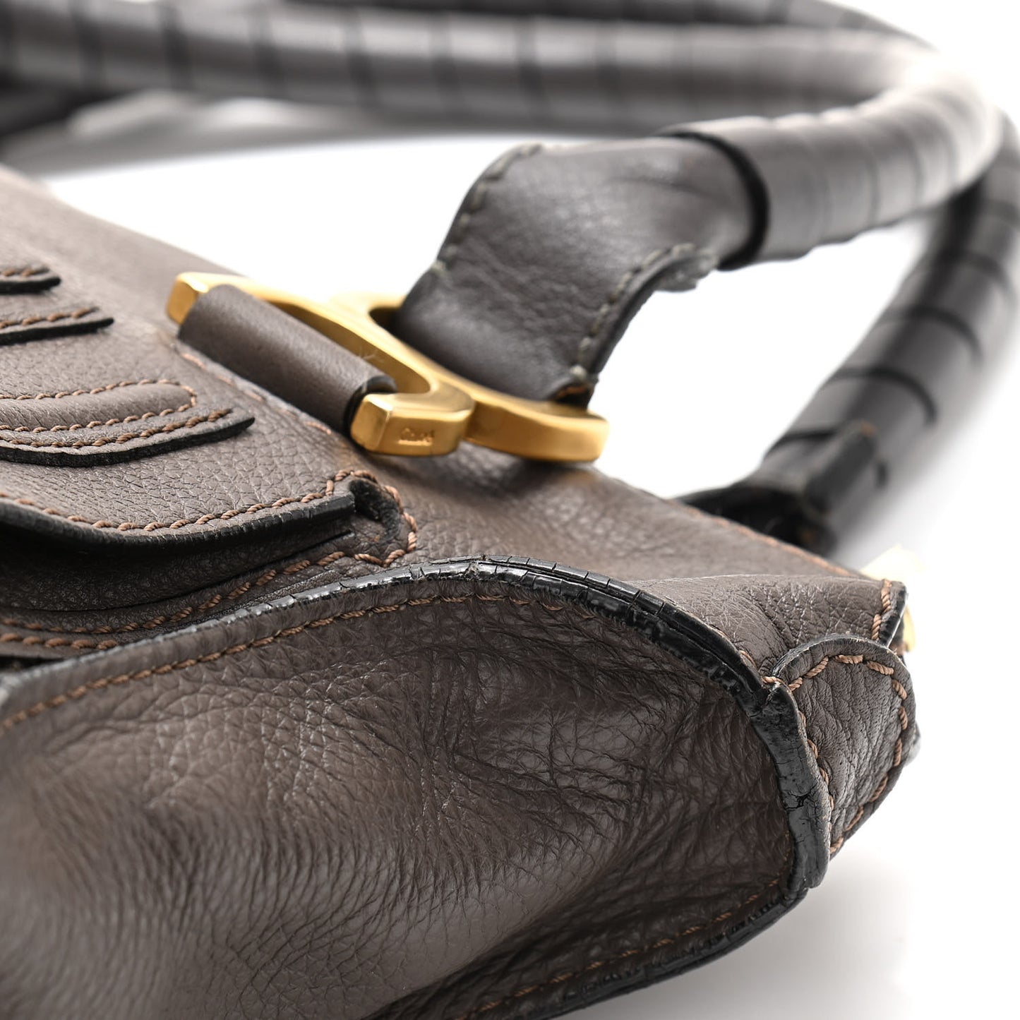 Calfskin Large Marcie Satchel Cashmere Grey