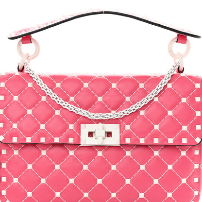 Valentino Garavani Lambskin Medium Free Rockstud Spike Shoulder Bag Shadow Pink 7 of 11