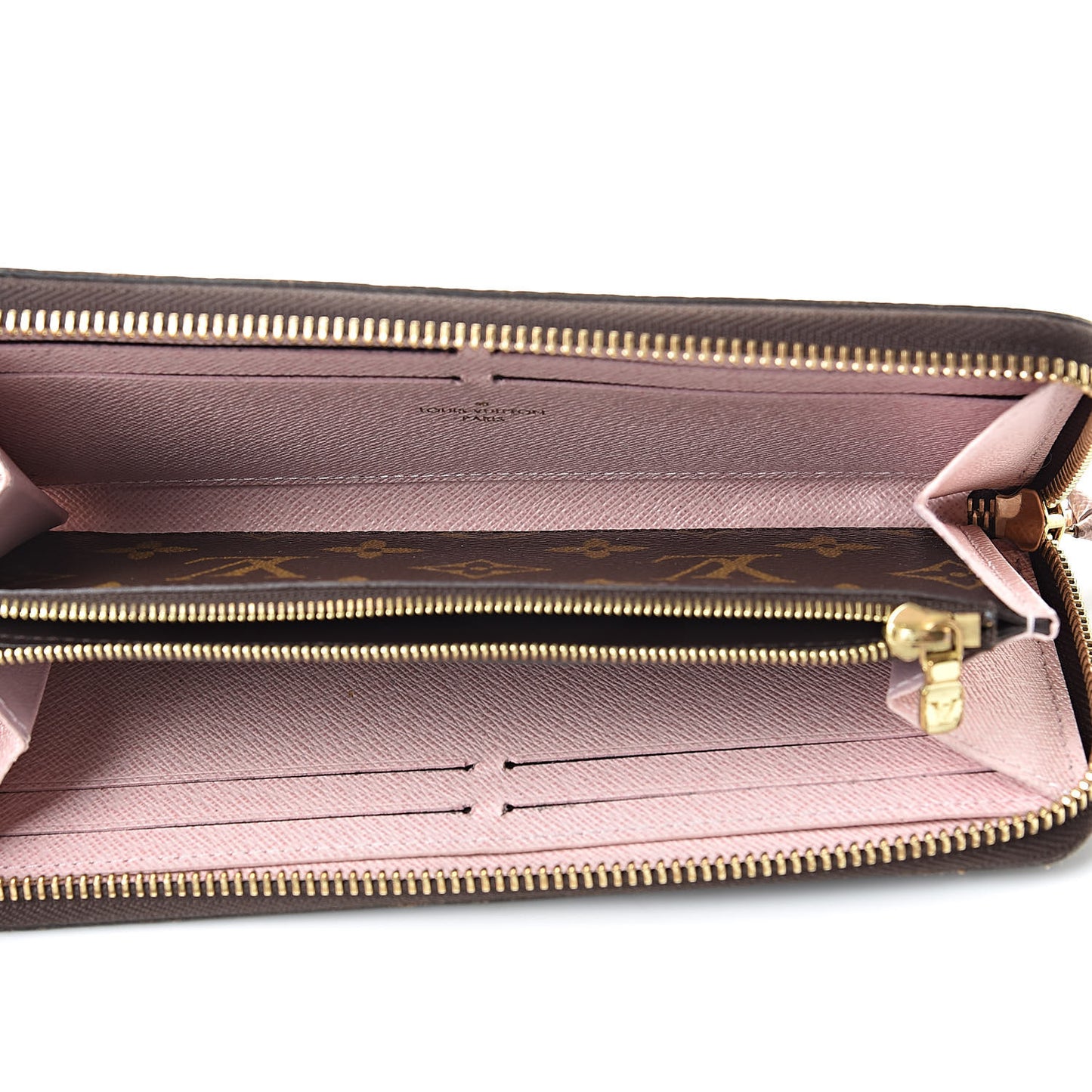 Monogram Clemence Wallet Rose Ballerine