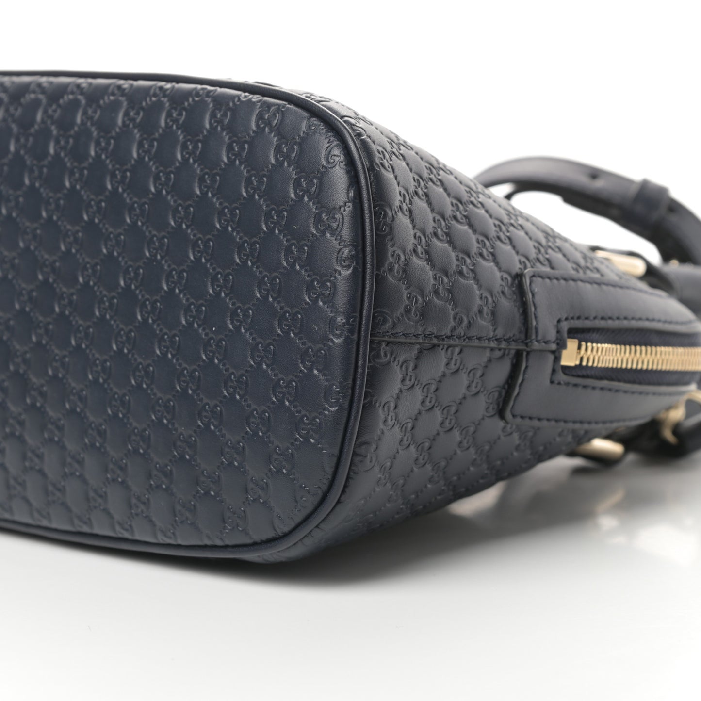 Soft Microguccissima Mini Dome Bag Blue