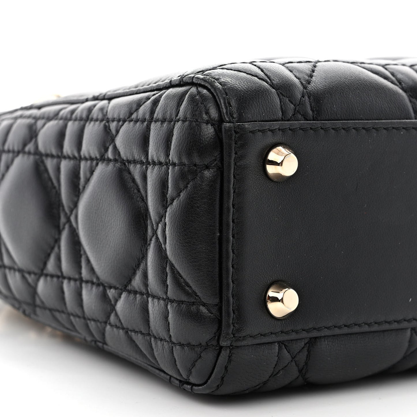Lambskin Cannage Mini Lady Dior Black