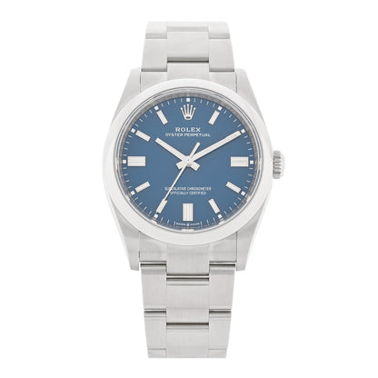 Rolex Stainless Steel 36mm Oyster Perpetual Watch Med Blue 126000 1 of 5