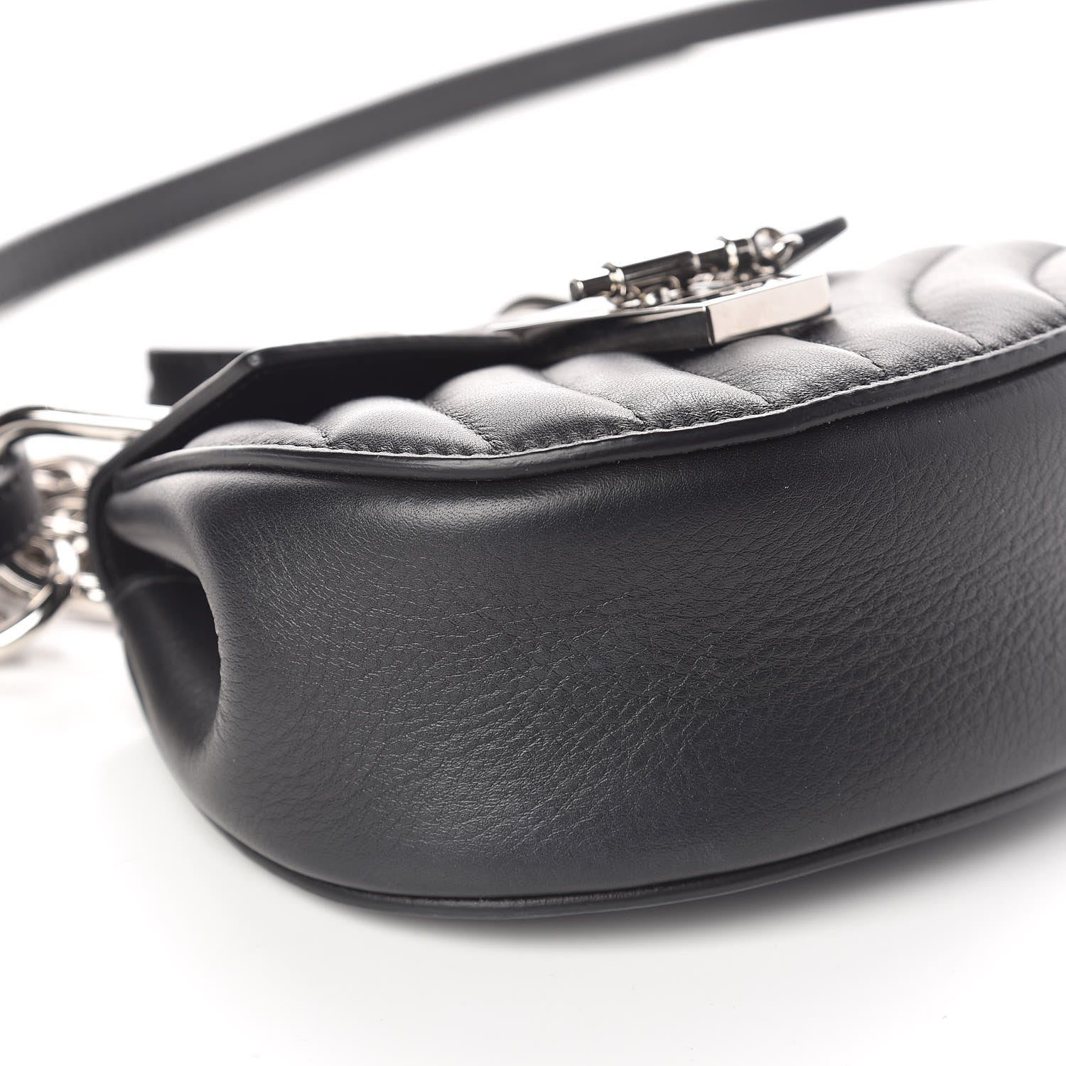 Chloe Calfskin Quilted Nano Drew Bijou Shoulder Bag Black 7 of 9