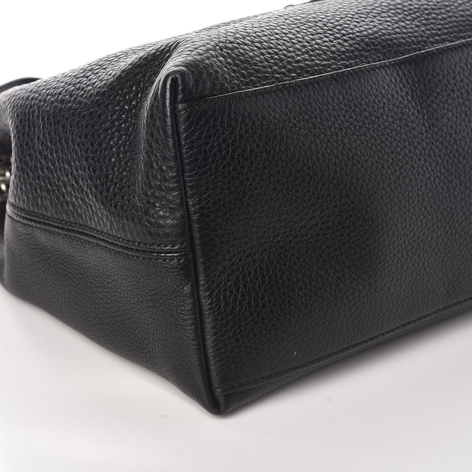 Gucci Pebbled Calfskin Studded Medium Soho Chain Shoulder Bag Black 5 of 9