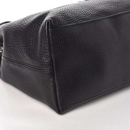 Gucci Pebbled Calfskin Studded Medium Soho Chain Shoulder Bag Black 5 of 9