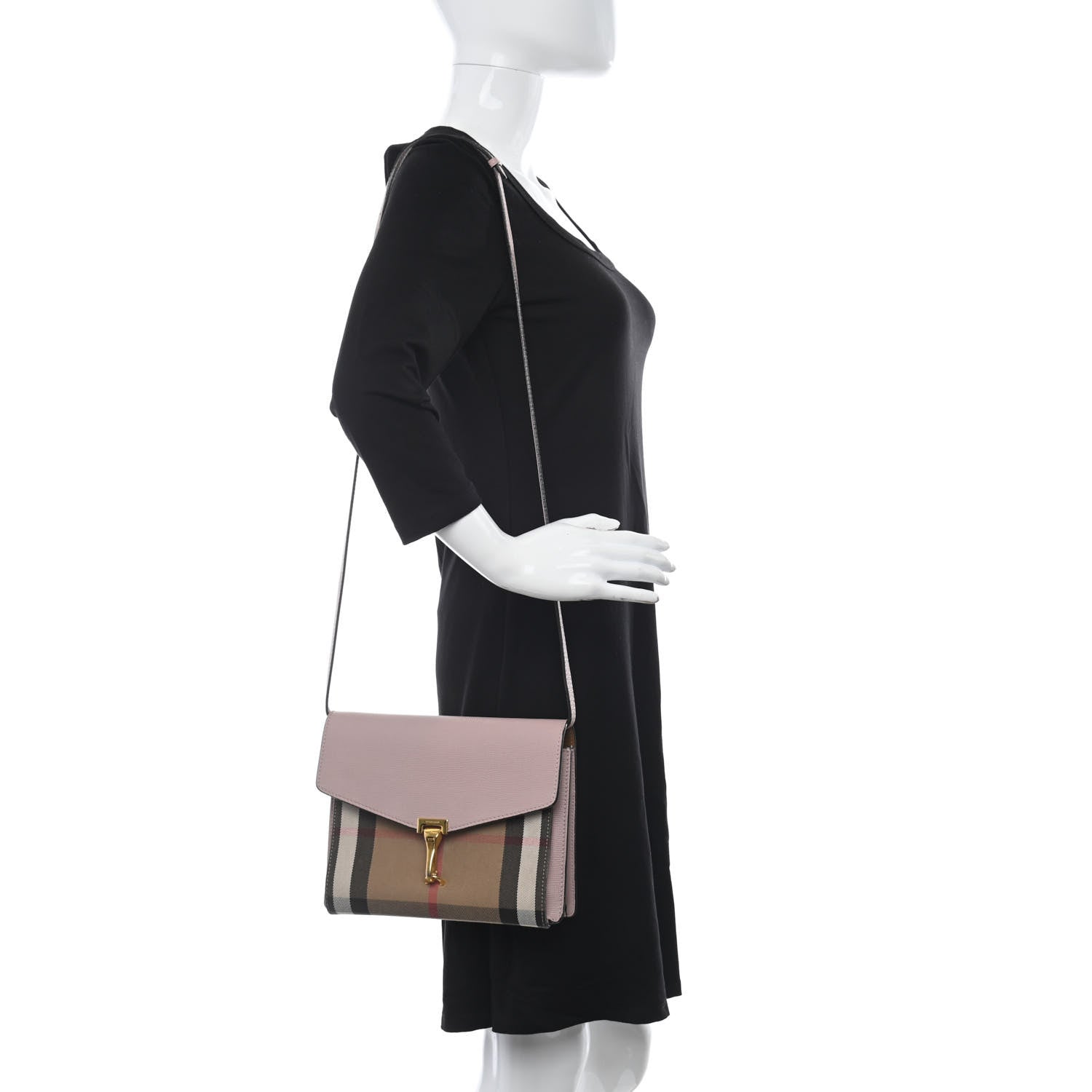 Burberry Derby Calfskin House Check Small Macken Crossbody Bag Pale Orchid 2 of 20