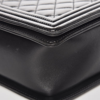 Chanel Lambskin Quilted Large Boy Flap Black 11 of 13