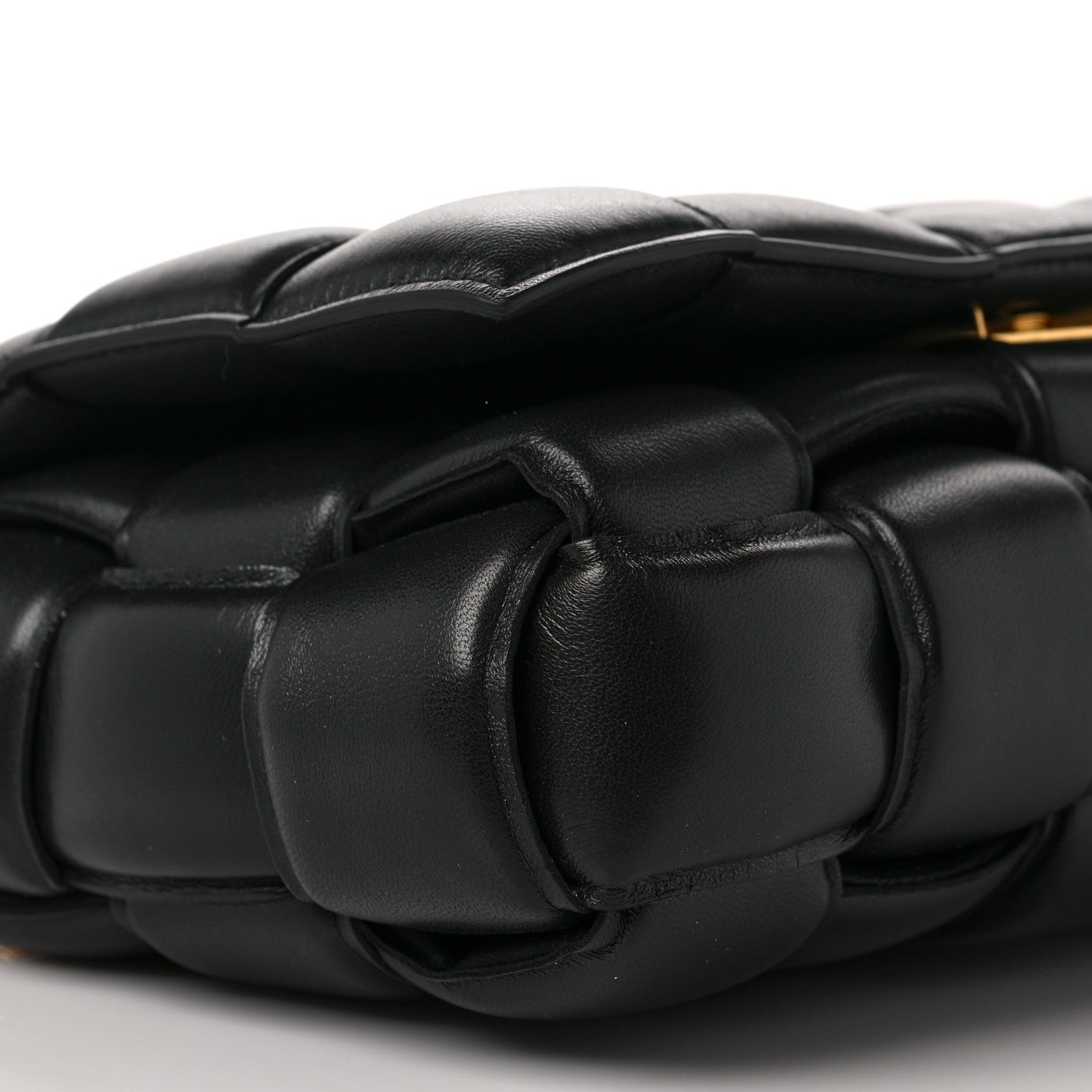 Bottega Veneta Lambskin Maxi Intreccio Padded Chain Cassette Crossbody Bag Black 7 of 8
