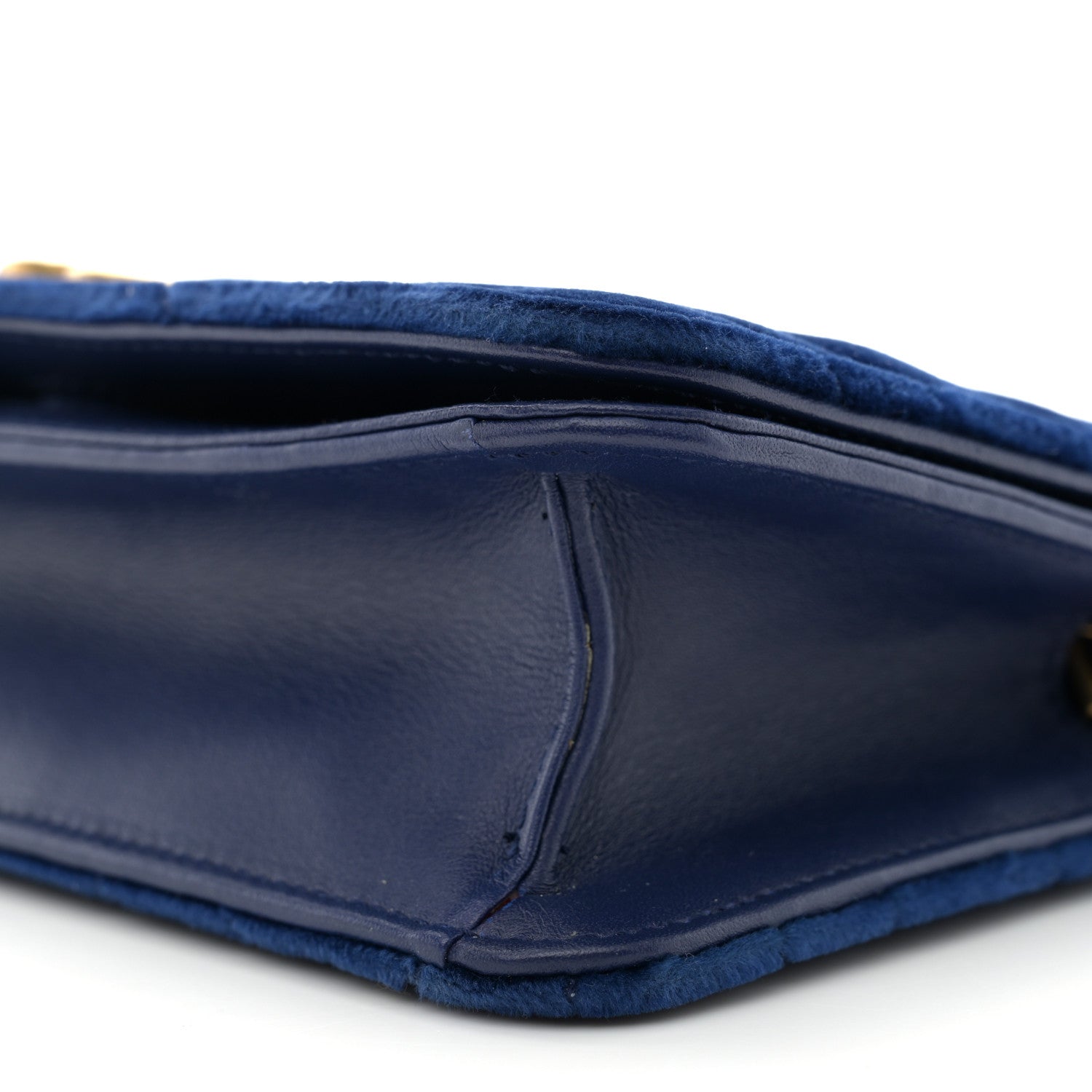 Gucci Velvet Matelasse GG Marmont Mini Bag Cobalt Blue 9 of 11