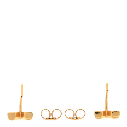 Louis Vuitton Brass Essential V Stud Earrings Gold 3 of 4