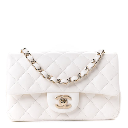 Chanel Lambskin Quilted Mini Rectangular Flap White 1 of 5