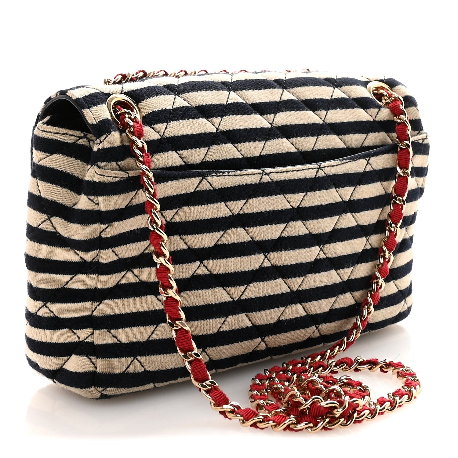 Chanel Jersey Quilted Small Coco Sailor Flap Black White 4 of 11