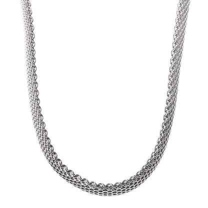 Tiffany Sterling Silver Somerset Mesh Necklace 1 of 5