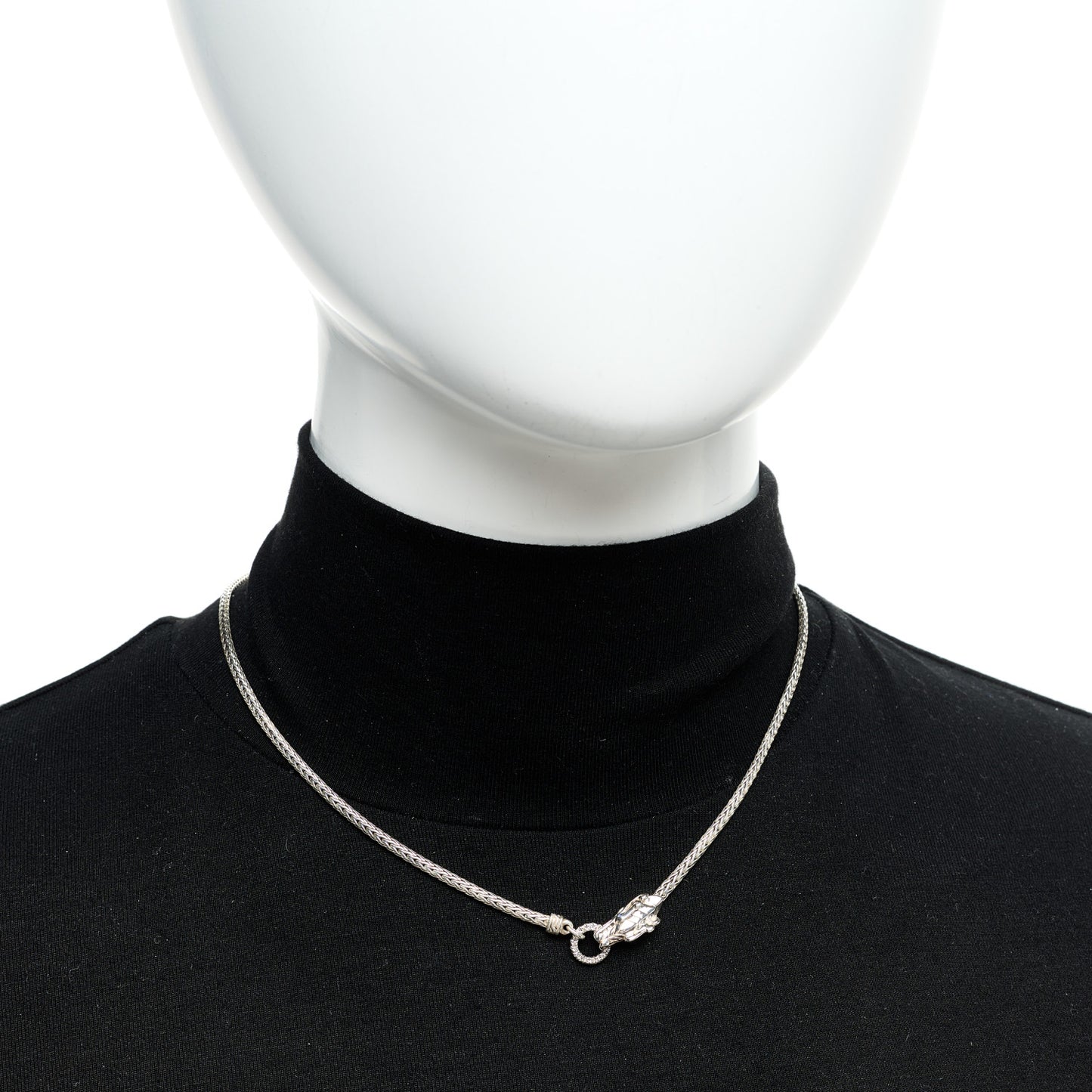 Sterling Silver Diamond Legends Naga Necklace