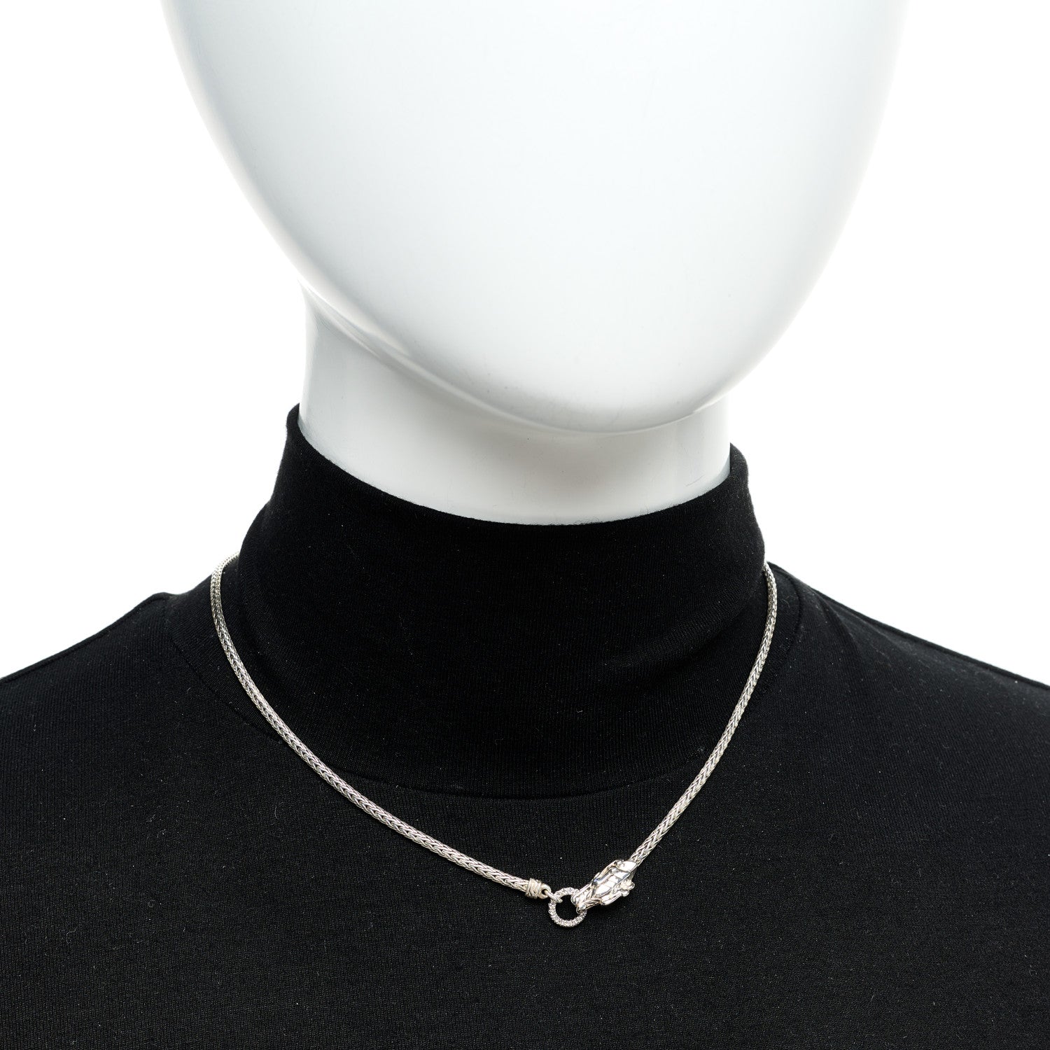 John Hardy Sterling Silver Diamond Legends Naga Necklace 2 of 5