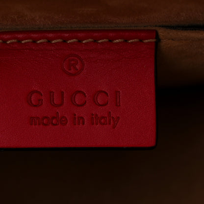 Gucci Calfskin Mini Sylvie Chain Shoulder Bag Hibiscus Red 6 of 10