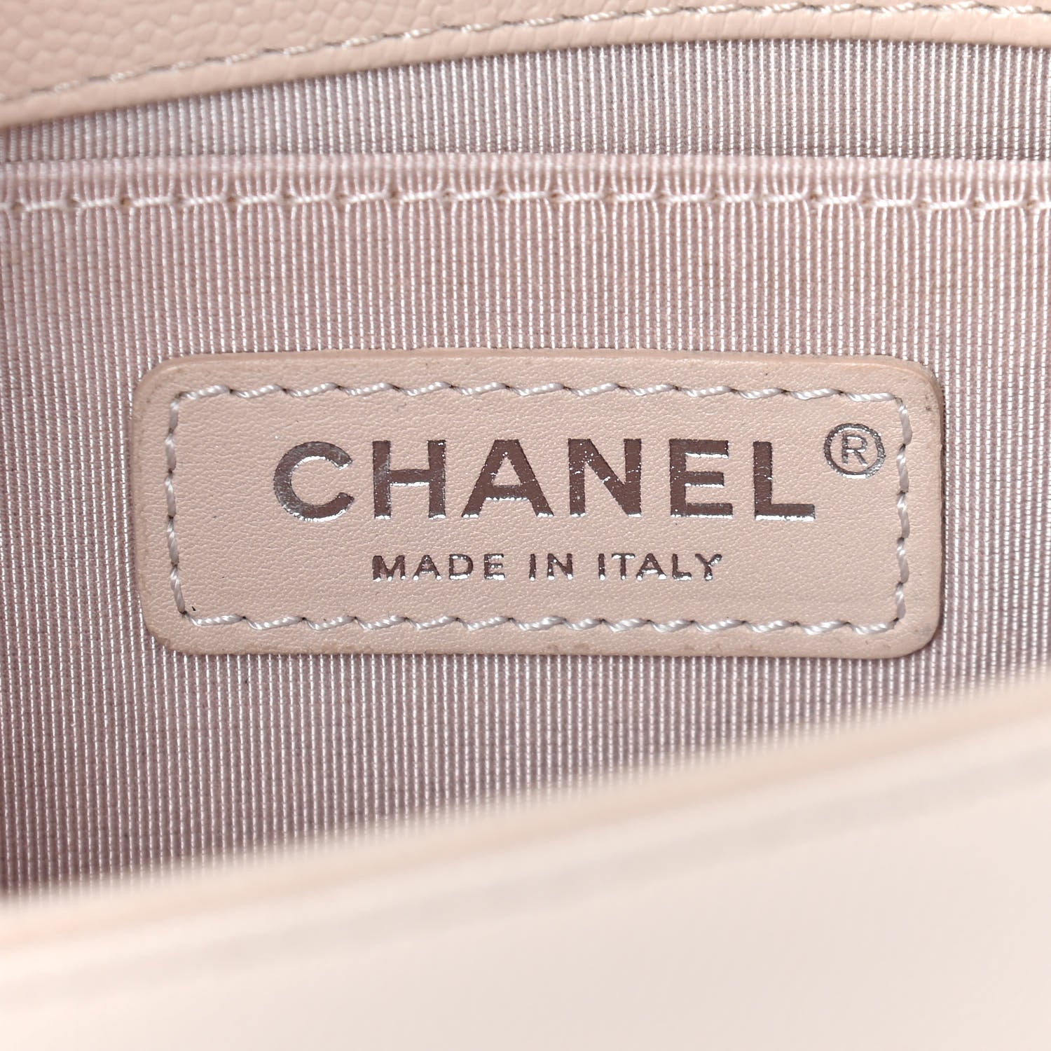 Chanel Caviar Chevron Quilted Small Boy Flap Light Beige 6 of 9