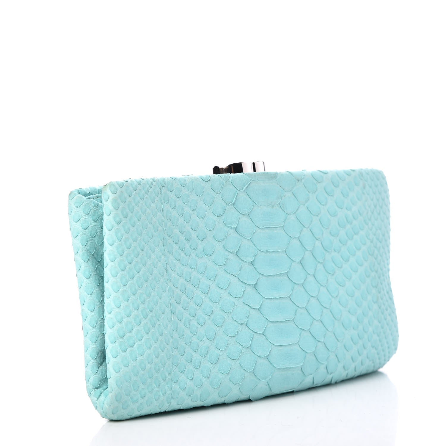 Chanel Python Timeless Clutch Blue 3 of 15