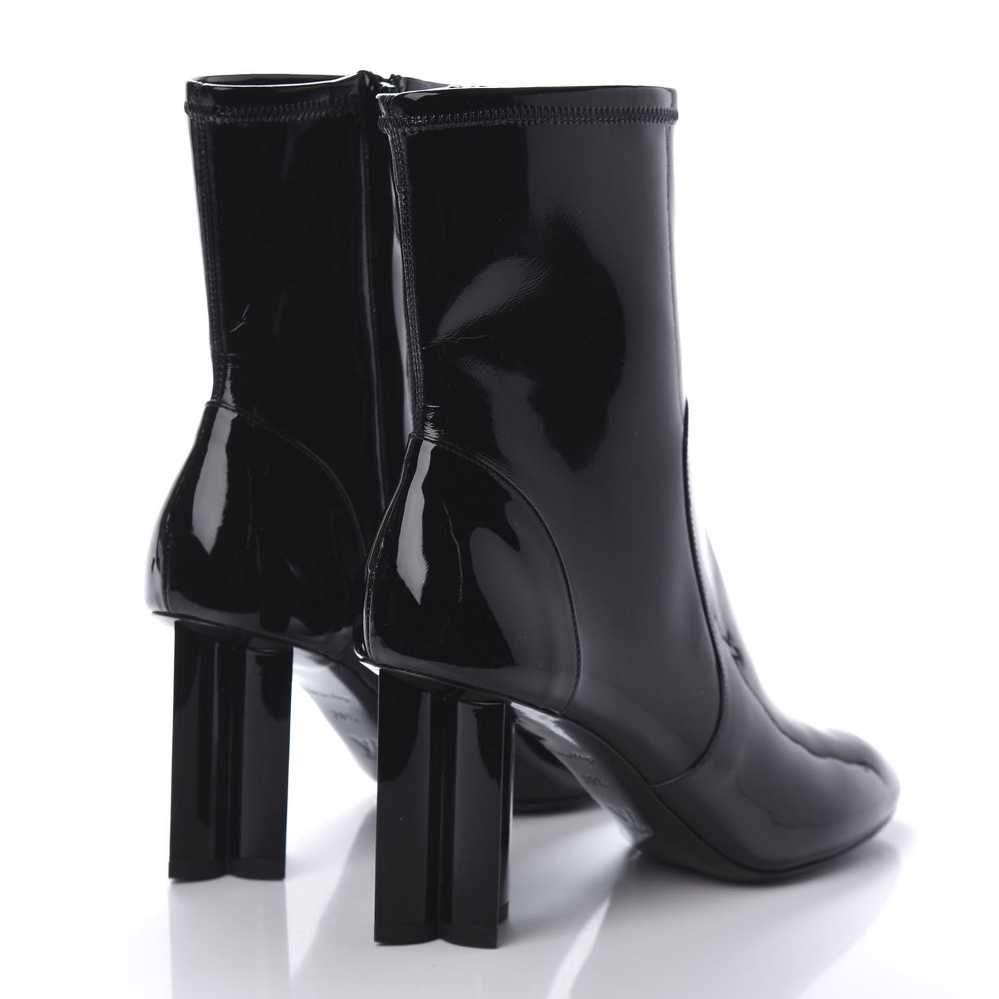 Patent Silhouette Ankle Boots 38.5 Black