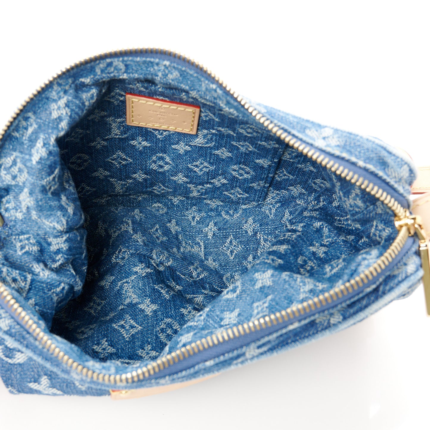 Monogram Denim Croissant MM Blue