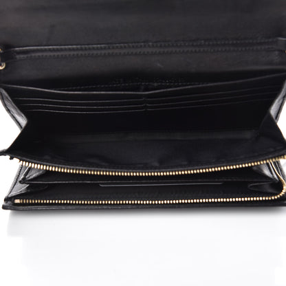 Christian Dior Gaufre Lambskin Cannage Rendez-vous Chain Wallet Black 5 of 9