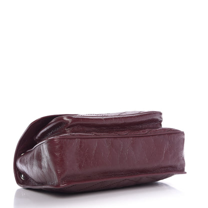 Saint Laurent Crinkled Calfskin Matelasse Monogram Large Niki Chain Satchel Rouge Legion 5 of 10