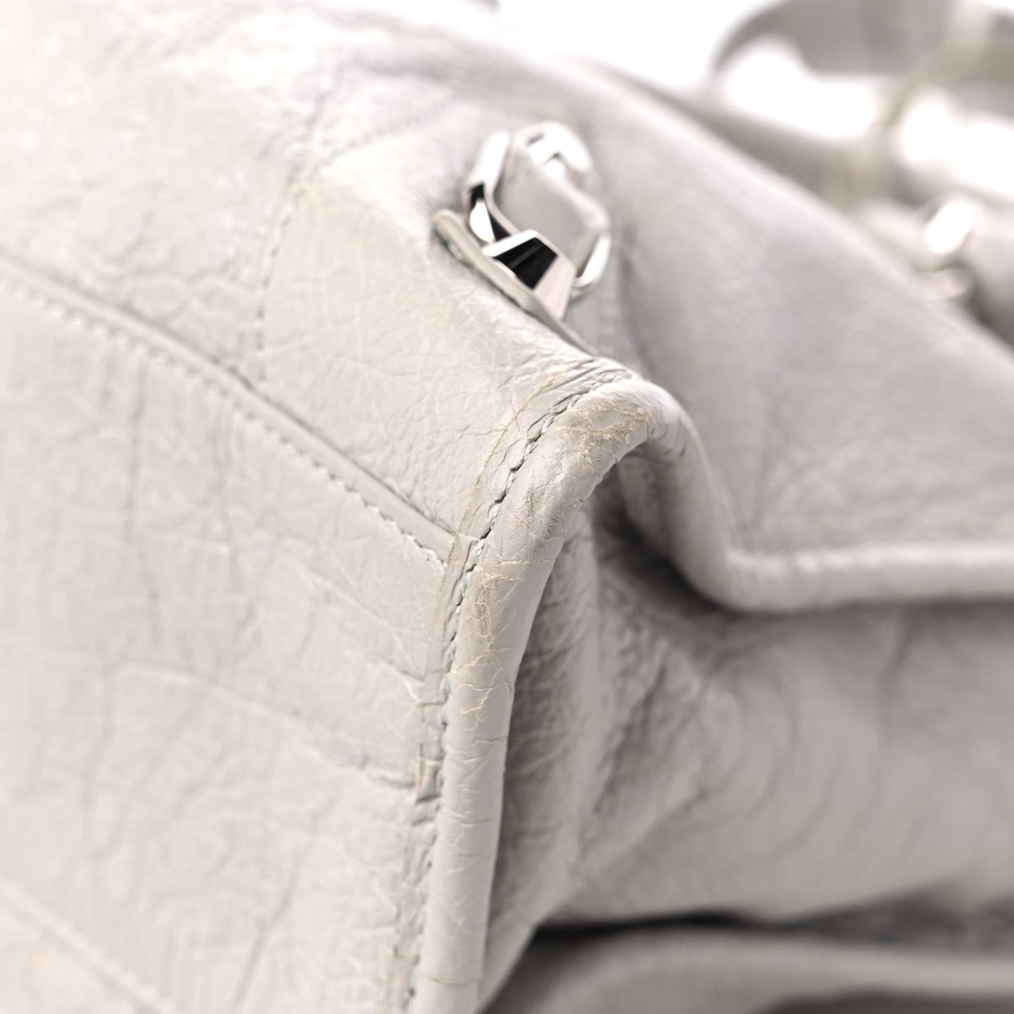 Agneau Classic Silver Hardware S City Gris Nuage