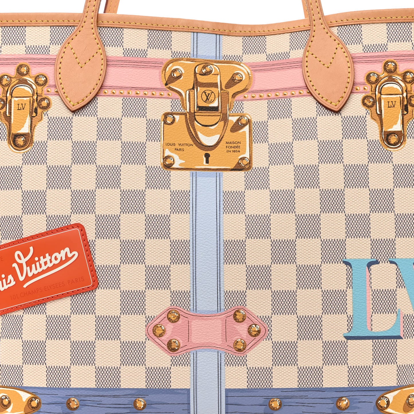 Damier Azur Summer Trunks Neo Neverfull MM