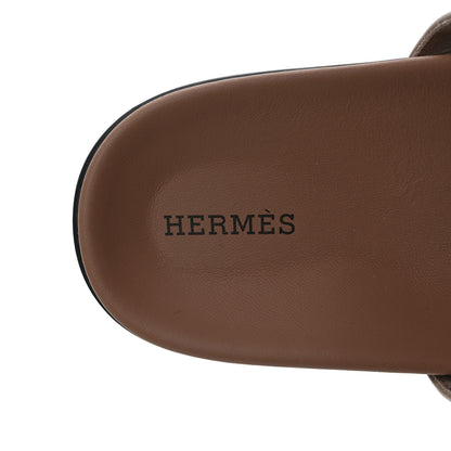 Hermes Calfskin Womens Empire Sandals 39 Beige Mastic Beige Glaise 7 of 8