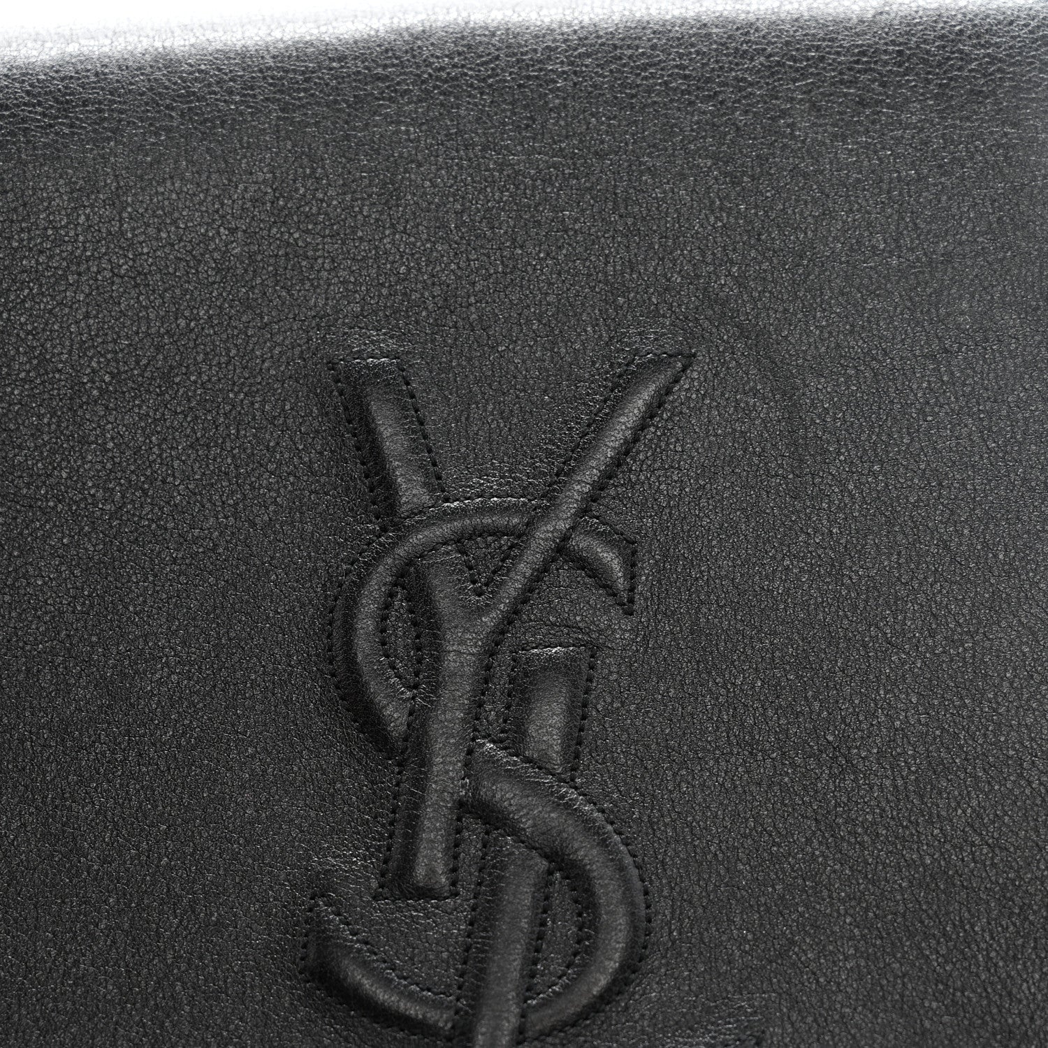Saint Laurent Calfskin Monogram Large Belle De Jour Clutch Black 9 of 11