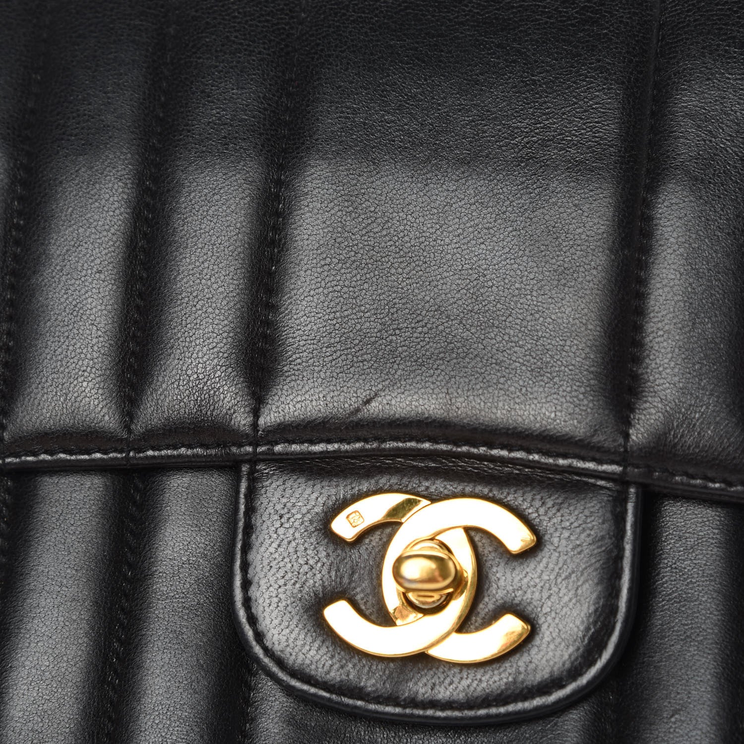 Chanel Lambskin Vertical Quilt Jumbo Single Flap Black 14 of 16
