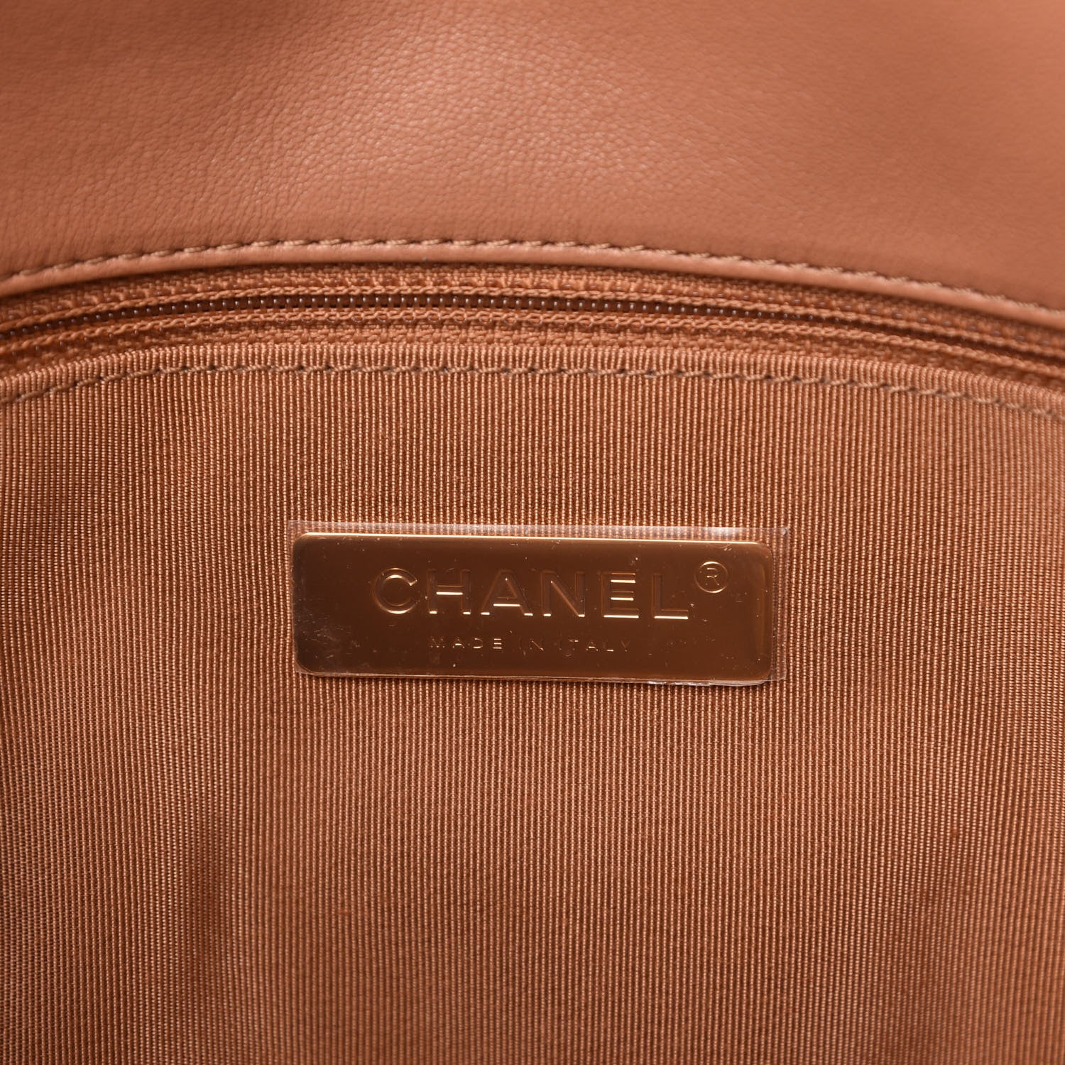 Chanel Lambskin Quilted Large Chanel 19 Flap Brown 8 of 10