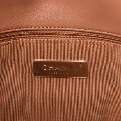 Chanel Lambskin Quilted Large Chanel 19 Flap Brown 8 of 10