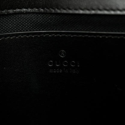 Gucci Calfskin Matelasse Monochrome Mini GG Marmont Shoulder Bag Black 6 of 10