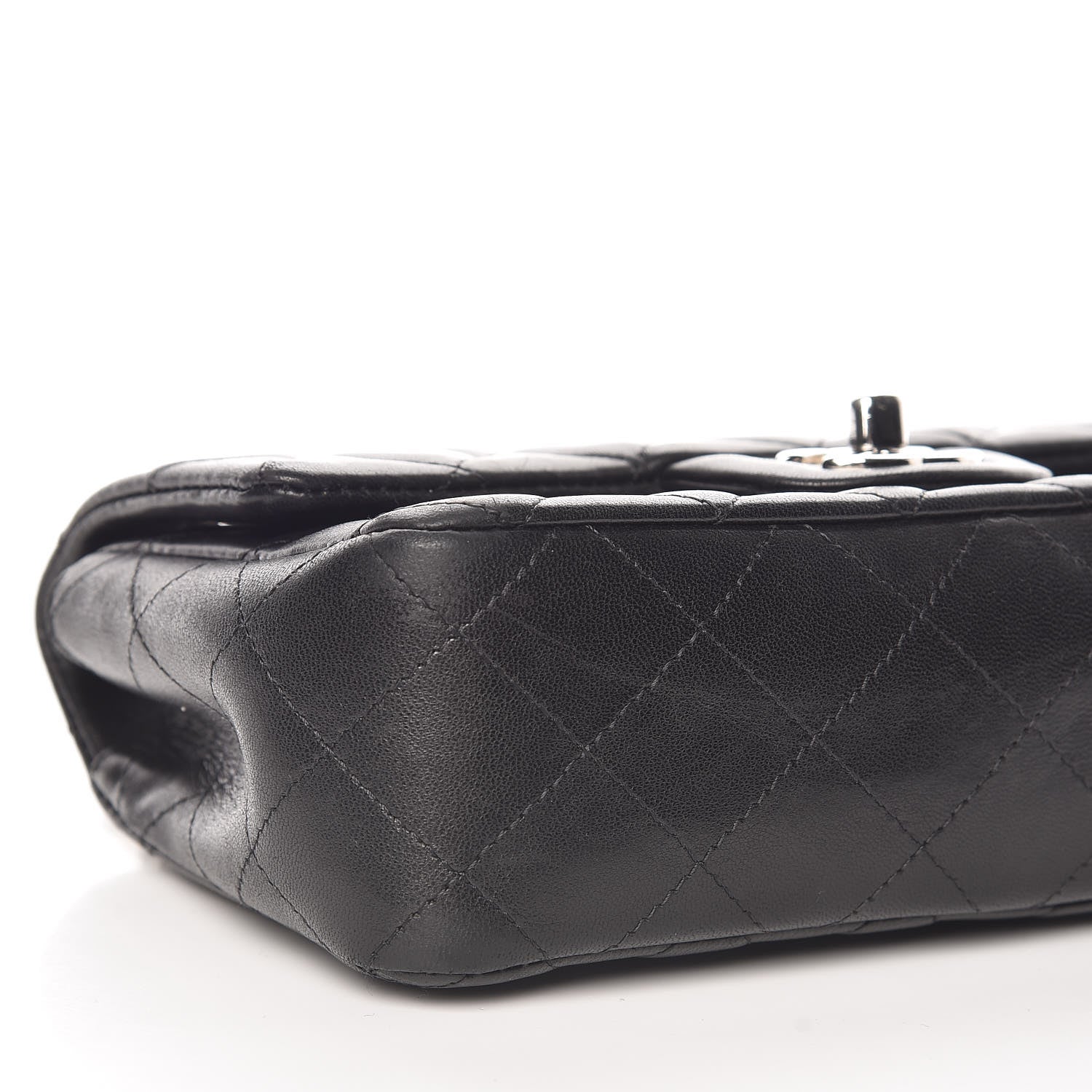Chanel Lambskin Quilted Mini Rectangular Flap Black 8 of 9