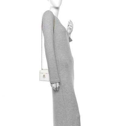 Chanel Lambskin Quilted Vanity Clutch With Chain White 2 of 10