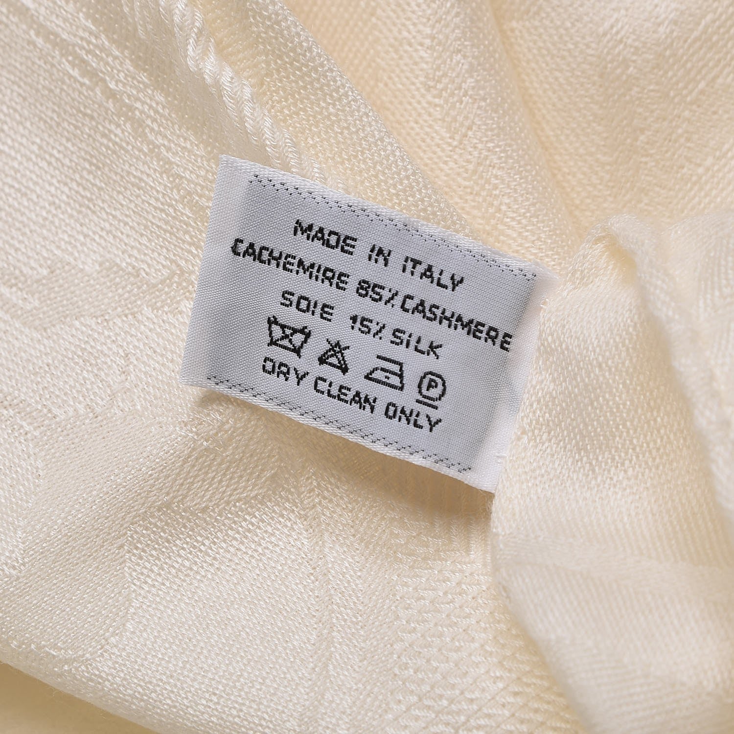 Hermes Cashmere Silk Logo Stole Scarf 6 of 6
