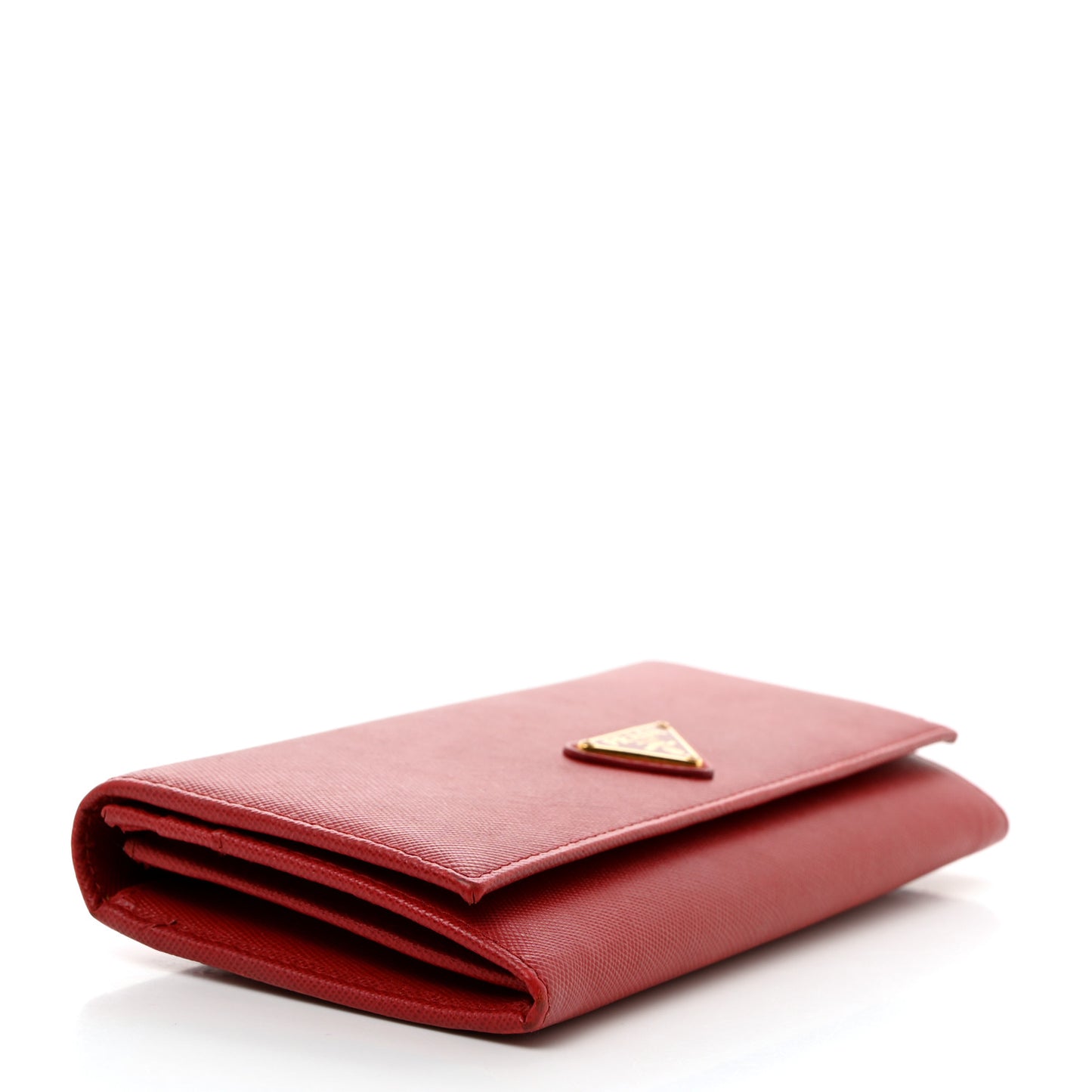 Saffiano Metal Continental Flap Wallet Fuoco